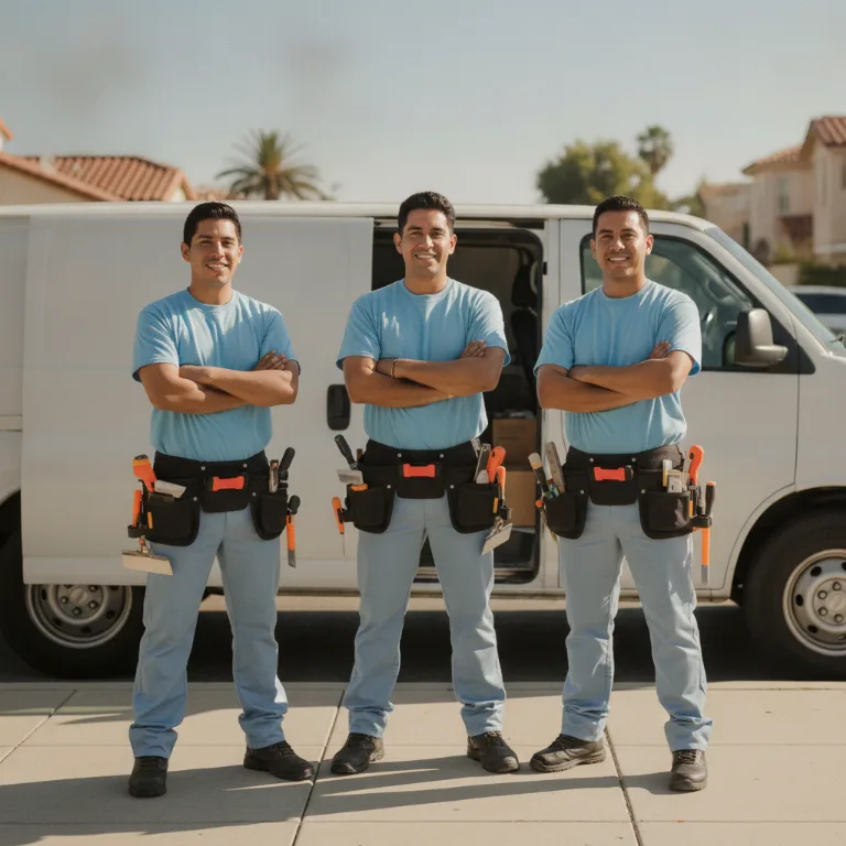 Ladrilhador equipe em Caxias